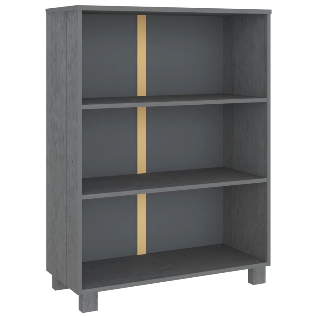 8720286818329_a_en_hd_1 vidaXL Book Cabinet "HAMAR" Dark Grey  85x35x112 cm Solid Wood Pine - Image 2