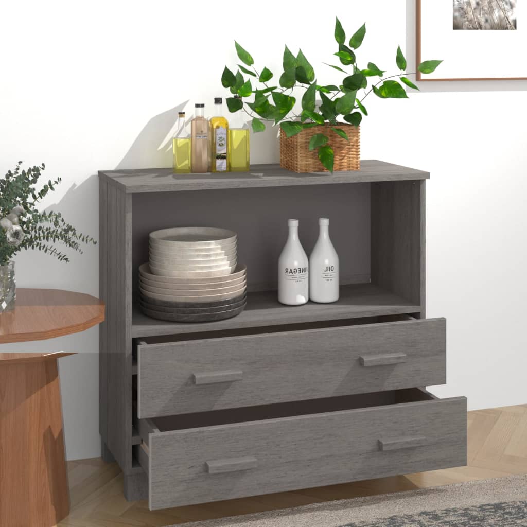 8720286818459_g_en_hd_1 vidaXL Sideboard "HAMAR" Light Grey 85x35x80 cm Solid Wood Pine - Image 4