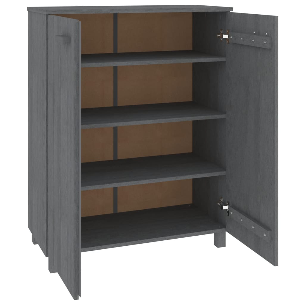 8720286818640_g_en_hd_3 vidaXL Shoe Cabinet "HAMAR" Dark Grey 85x40x108 cm Solid Wood Pine - Image 6