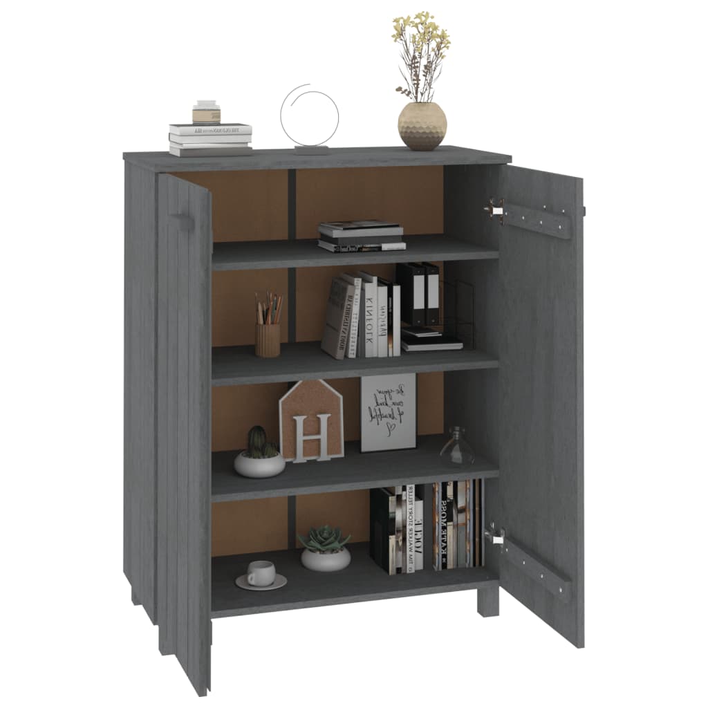 8720286818640_g_en_hd_4 vidaXL Shoe Cabinet "HAMAR" Dark Grey 85x40x108 cm Solid Wood Pine - Image 7