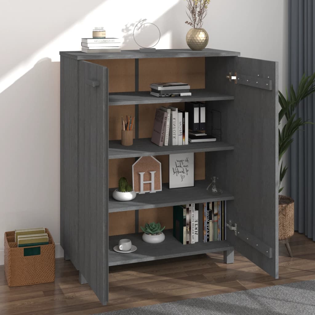 8720286818640_g_en_hd_5 vidaXL Shoe Cabinet "HAMAR" Dark Grey 85x40x108 cm Solid Wood Pine - Image 8