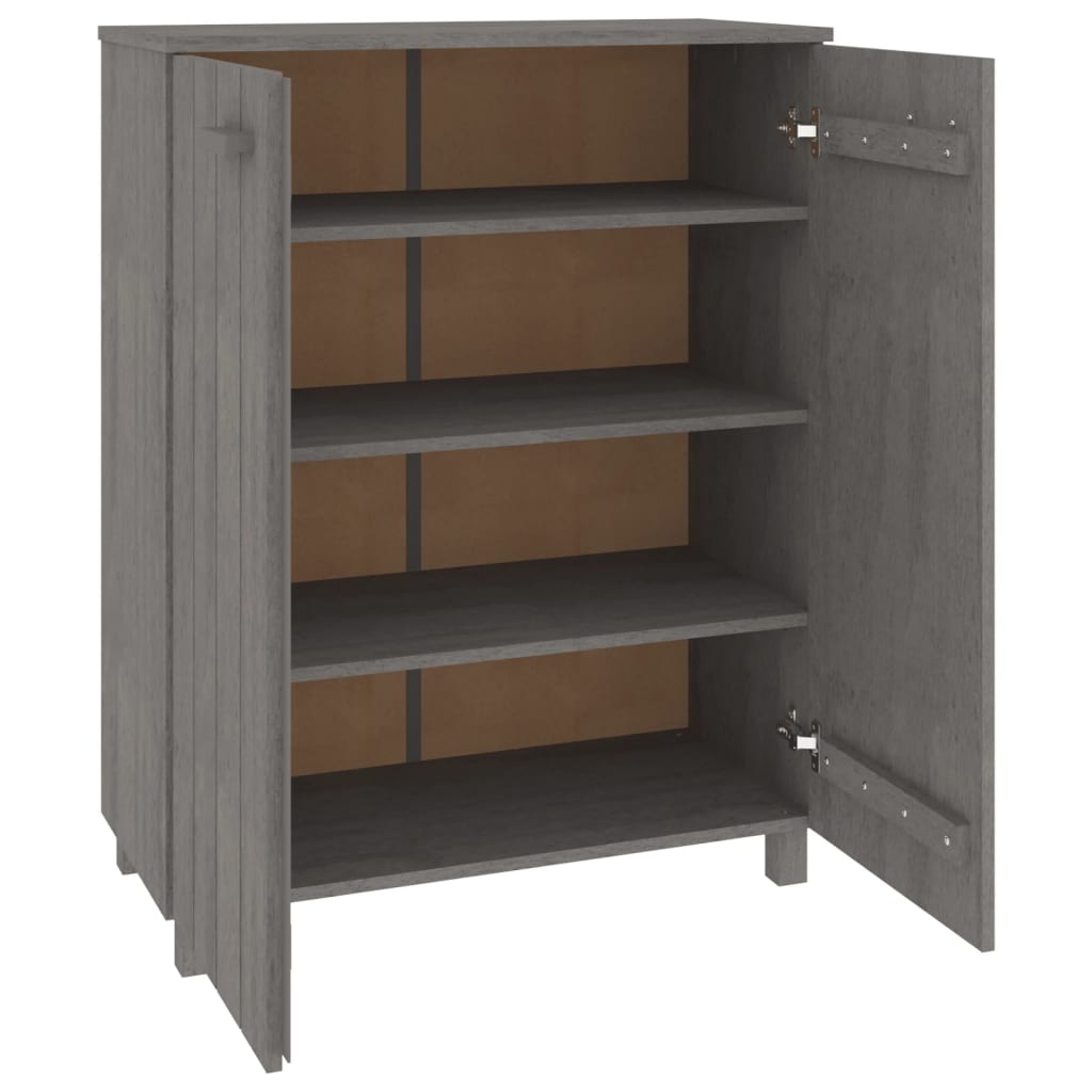 8720286818657_g_en_hd_3 vidaXL Shoe Cabinet "HAMAR" Light Grey 85x40x108 cm Solid Wood Pine - Image 6