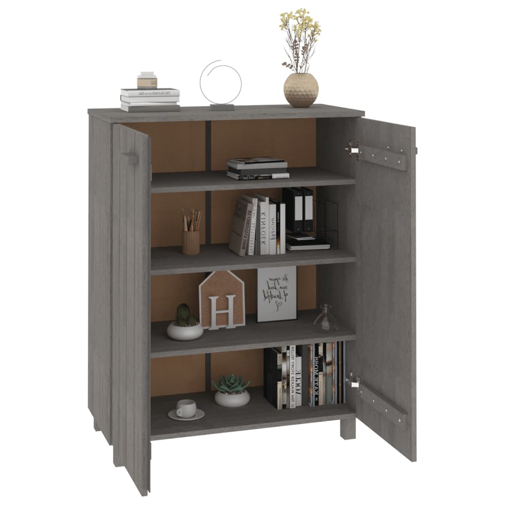 8720286818657_g_en_hd_4 vidaXL Shoe Cabinet "HAMAR" Light Grey 85x40x108 cm Solid Wood Pine - Image 7