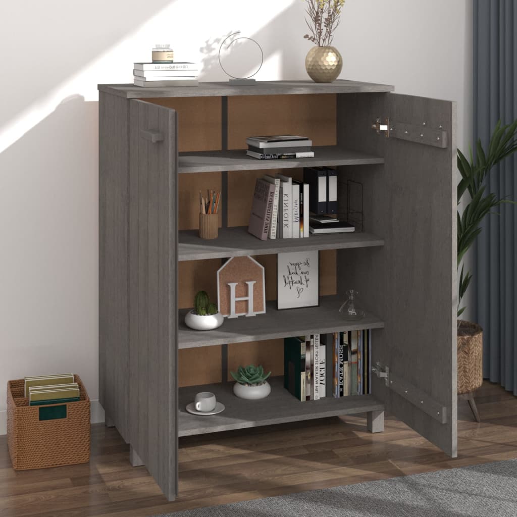 8720286818657_g_en_hd_5 vidaXL Shoe Cabinet "HAMAR" Light Grey 85x40x108 cm Solid Wood Pine - Image 8