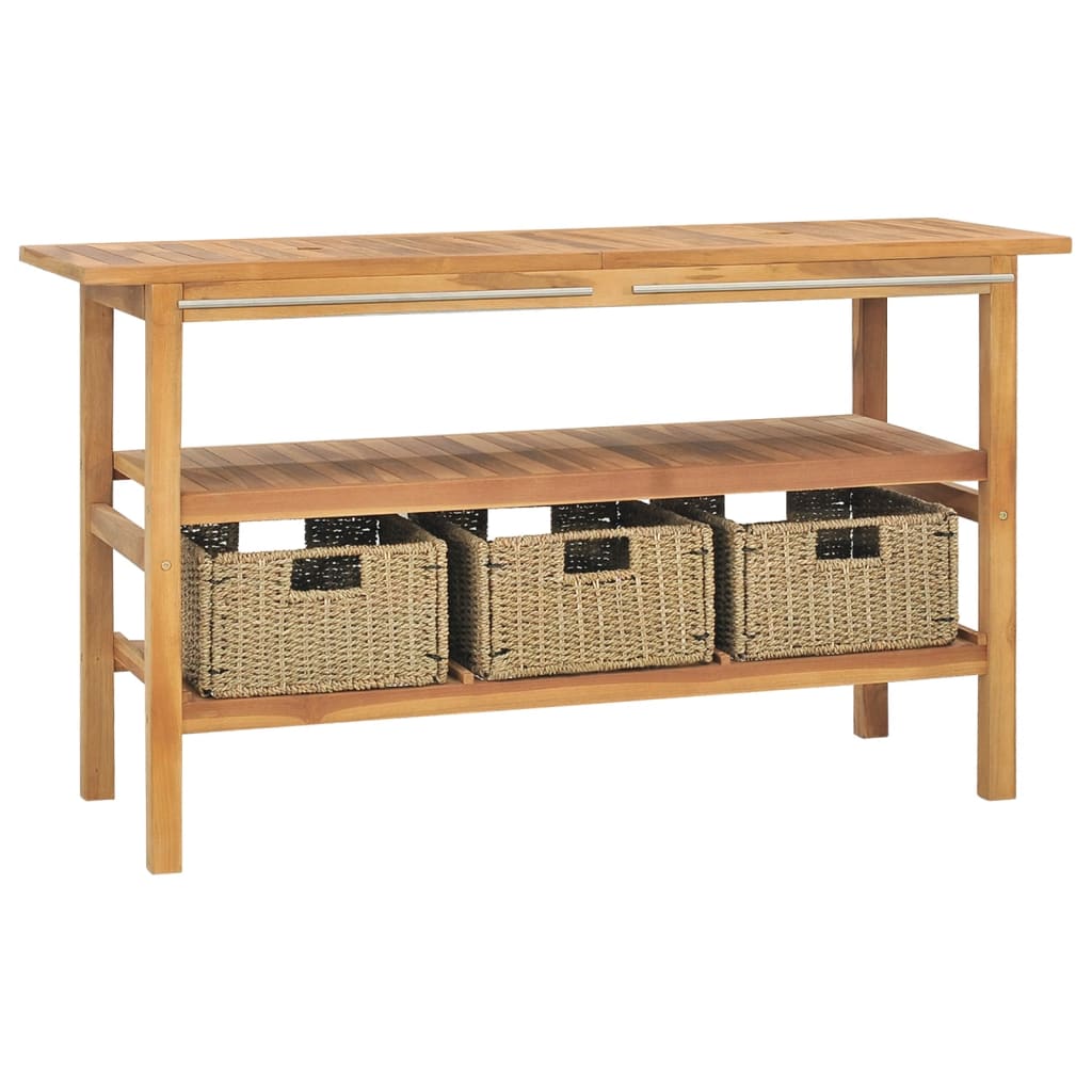 8720286818855_g_en_hd_1 vidaXL Bathroom Vanity Cabinet with Black Marble Sinks Solid Wood Teak - Image 3