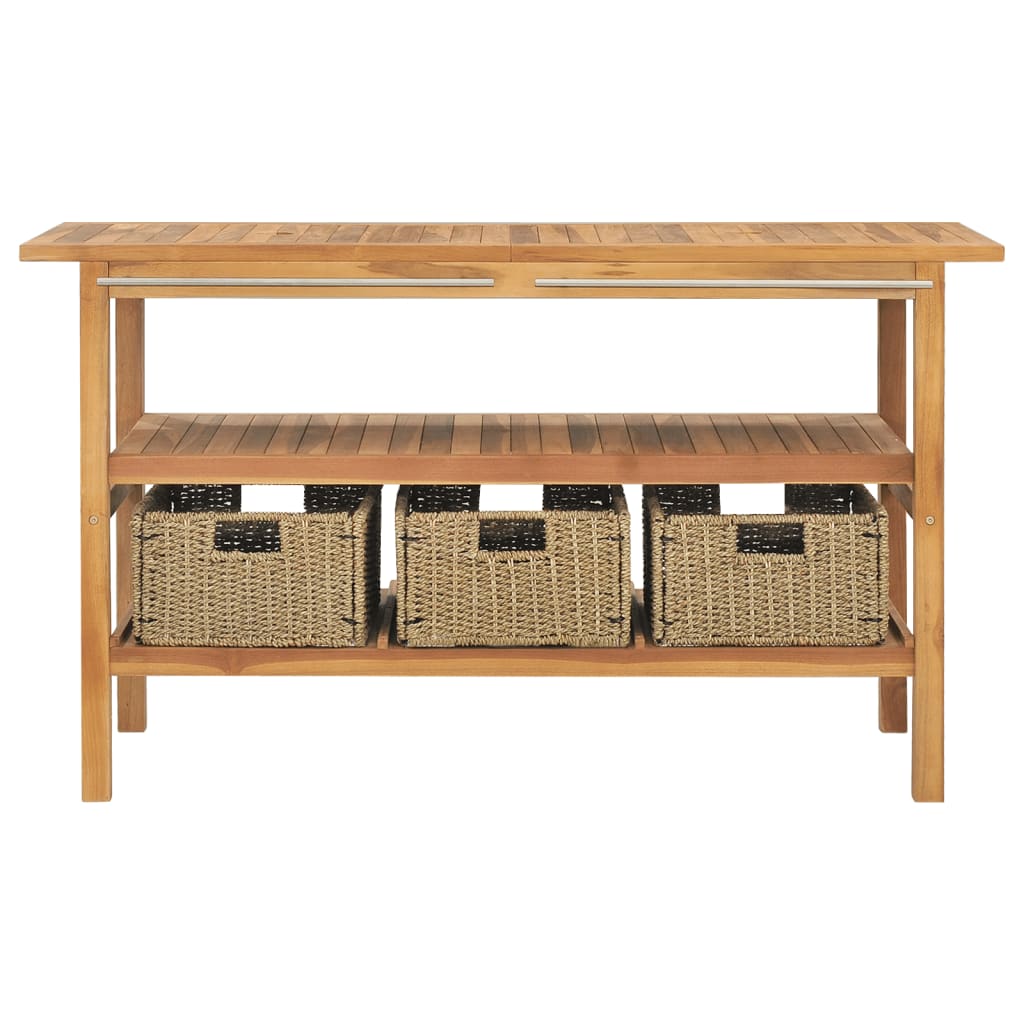 8720286818855_g_en_hd_2 vidaXL Bathroom Vanity Cabinet with Black Marble Sinks Solid Wood Teak - Image 4