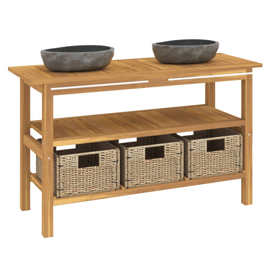 8720286818893_g_en_hd_1 vidaXL Bathroom Vanity Cabinet with River Stone Sinks Solid Wood Teak - Image 3