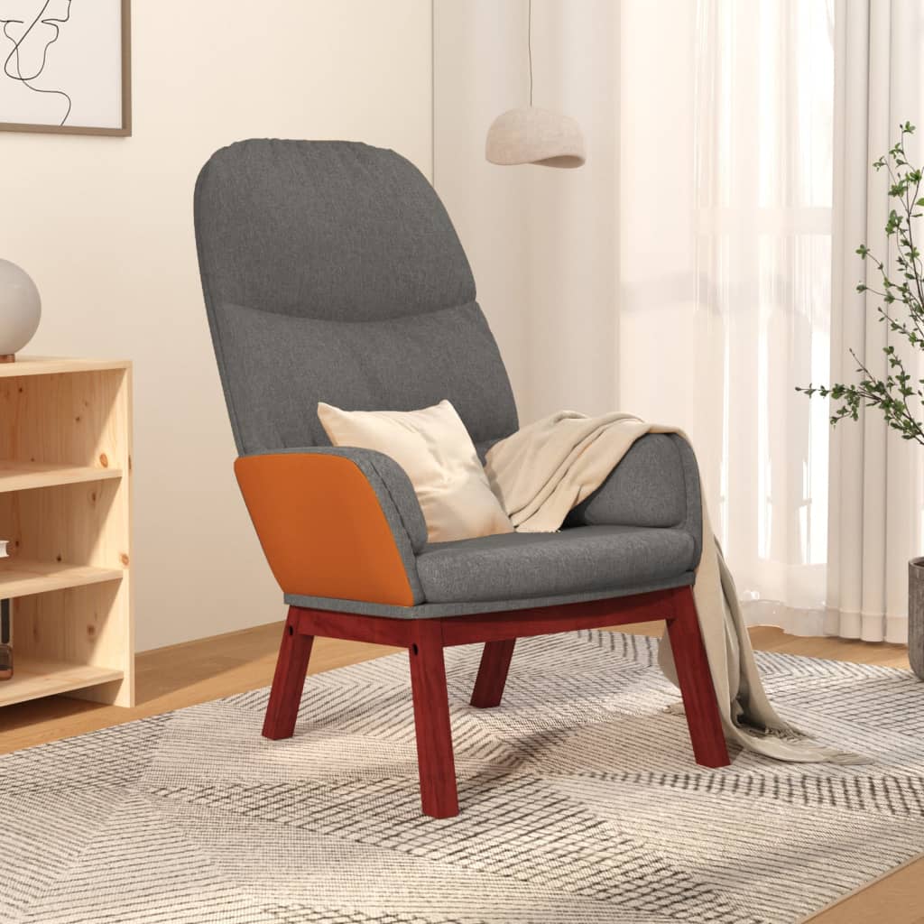 vidaXL Relaxing Chair Light Grey Fabric