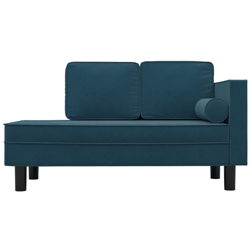 8720286826614_g_en_hd_1 vidaXL Chaise Lounge with Cushions and Bolster Blue Velvet - Image 3