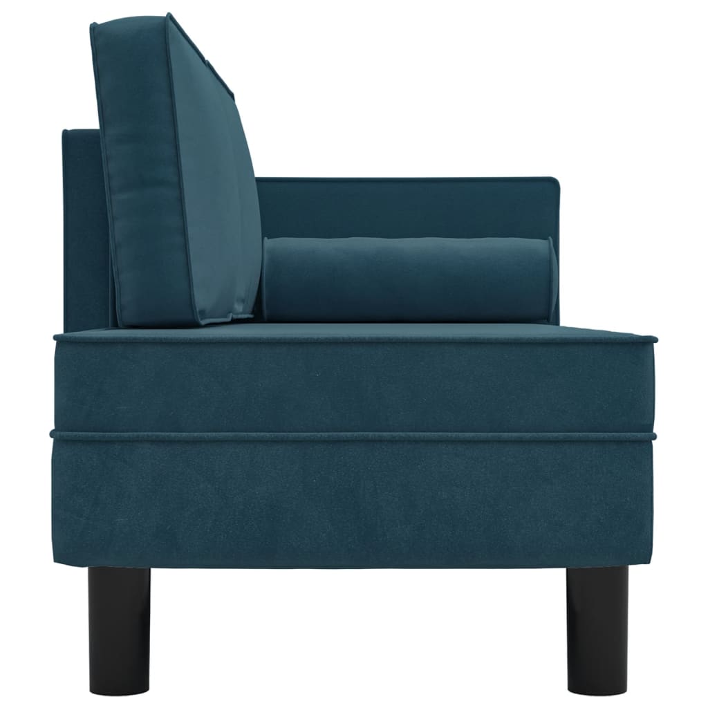 8720286826614_g_en_hd_2 vidaXL Chaise Lounge with Cushions and Bolster Blue Velvet - Image 4