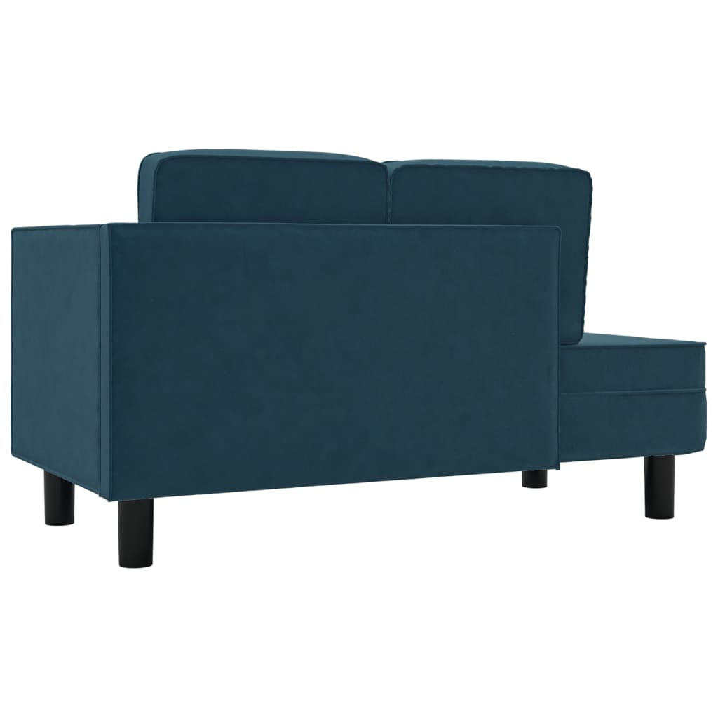 8720286826614_g_en_hd_3 vidaXL Chaise Lounge with Cushions and Bolster Blue Velvet - Image 5