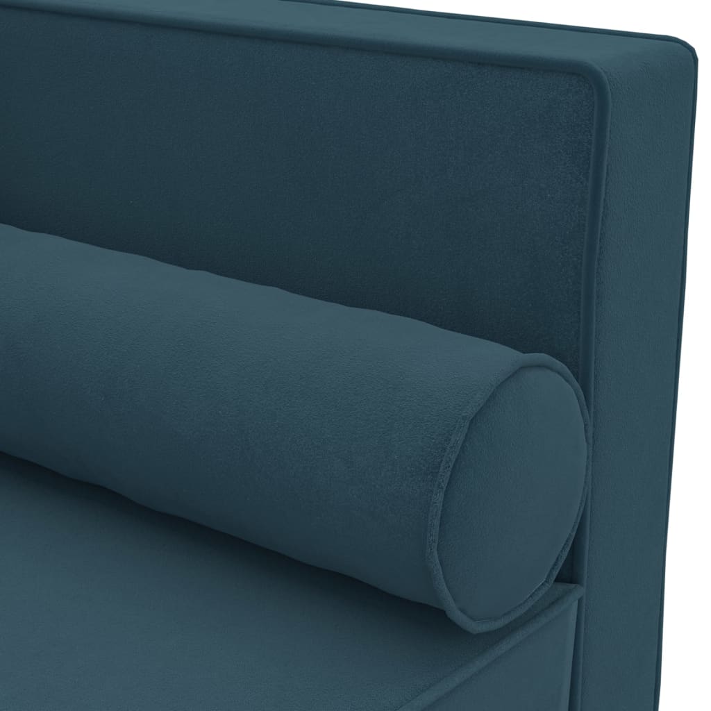 8720286826614_g_en_hd_5 vidaXL Chaise Lounge with Cushions and Bolster Blue Velvet - Image 7