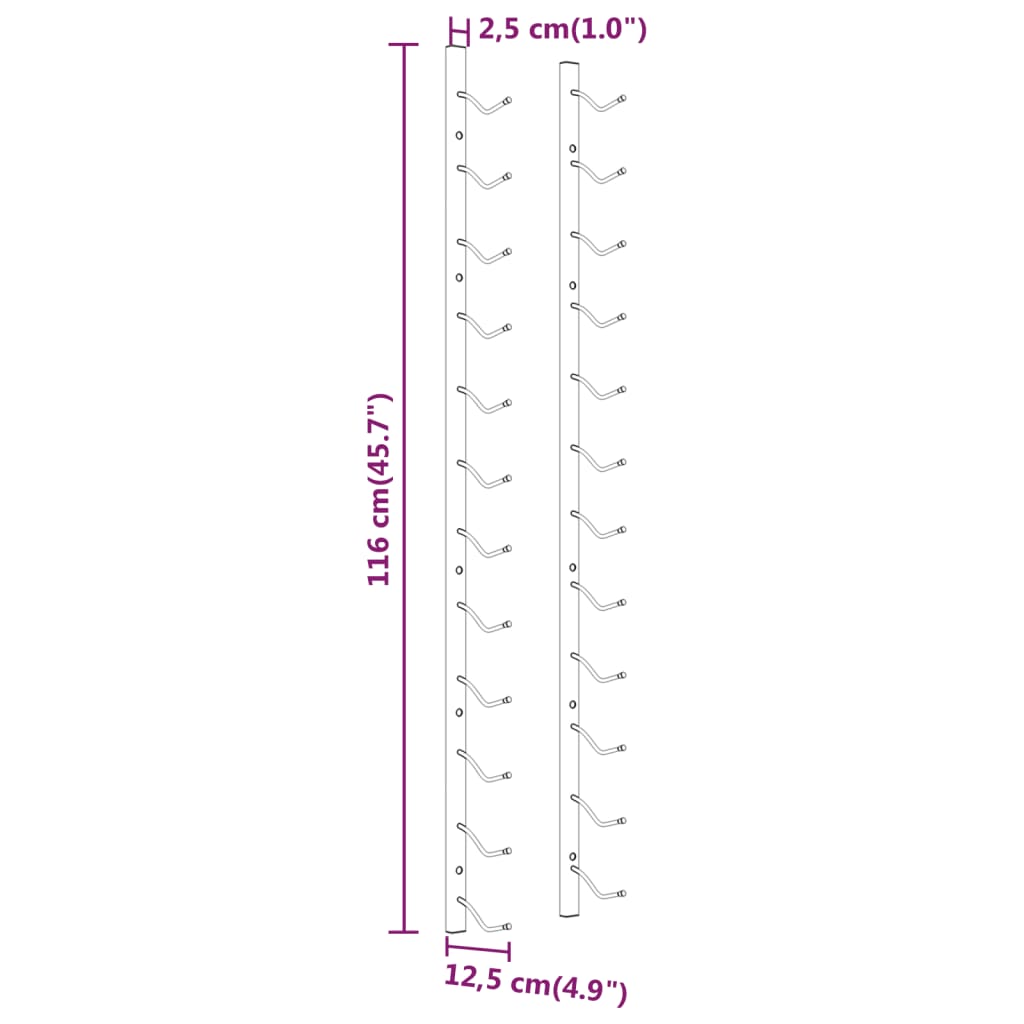 8720286826942_g_en_hd_3 vidaXL Wall Mounted Wine Rack for 12 Bottles Gold Iron - Image 5