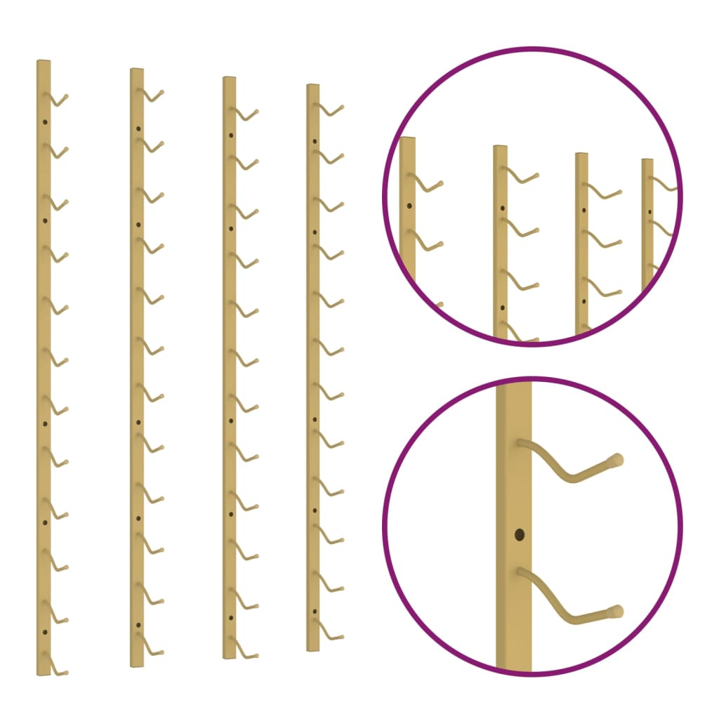 8720286826966_g_en_hd_2 vidaXL Wall Mounted Wine Rack for 12 Bottles 2 pcs Gold Iron - Image 4