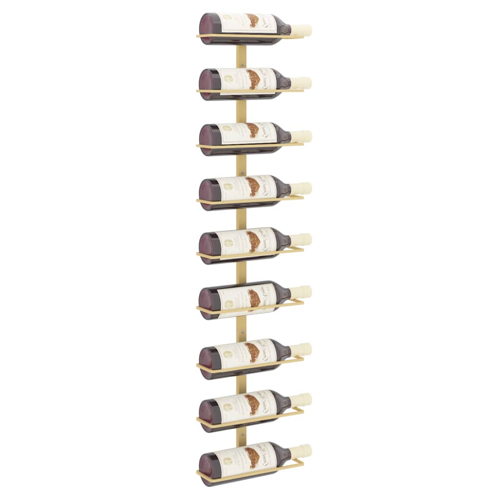 8720286827154_g_en_hd_1 vidaXL Wall-mounted Wine Rack for 9 Bottles Gold Iron - Image 3