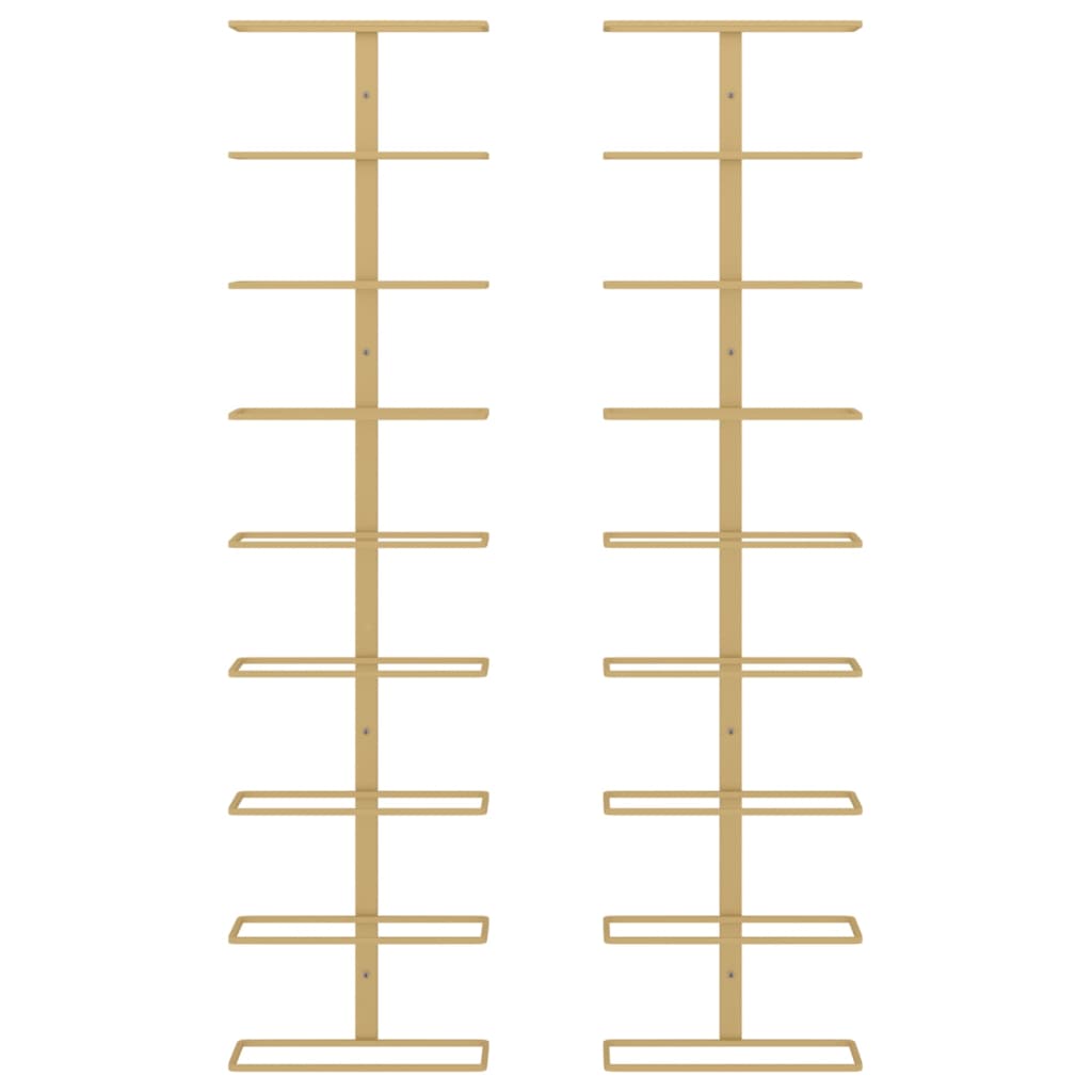 8720286827178_g_en_hd_2 vidaXL Wall-mounted Wine Rack for 9 Bottles 2 pcs Gold Iron - Image 4