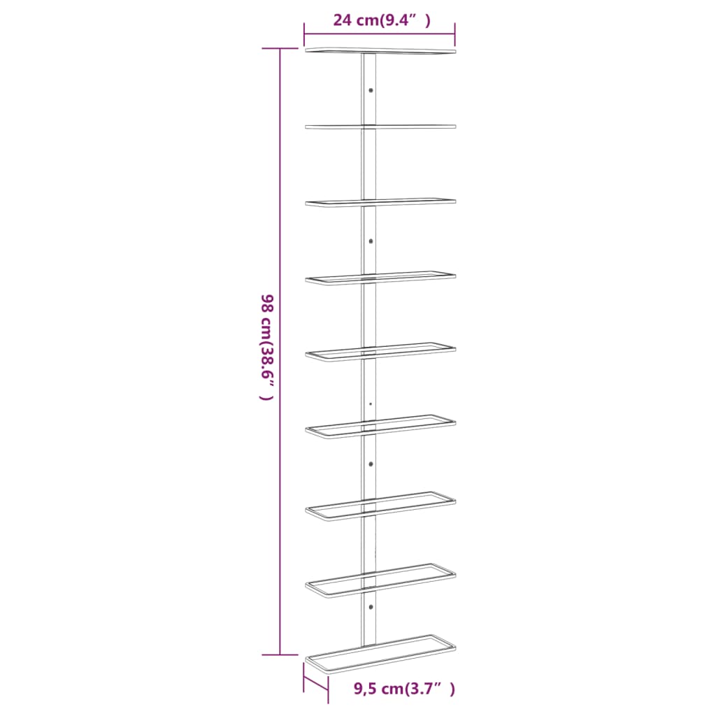 8720286827178_g_en_hd_3 vidaXL Wall-mounted Wine Rack for 9 Bottles 2 pcs Gold Iron - Image 5