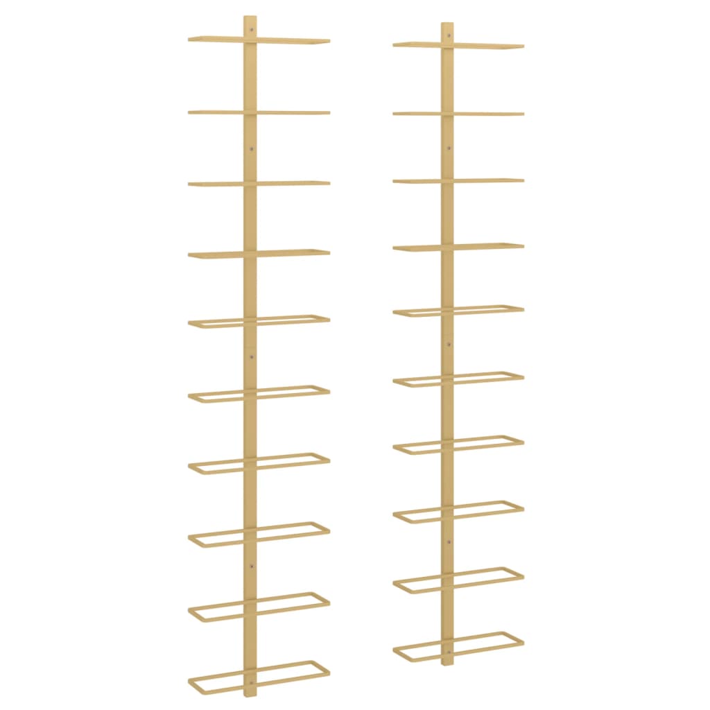 8720286827215_a_en_hd_1 vidaXL Wall-mounted Wine Rack for 10 Bottles 2 pcs Gold Metal - Image 2