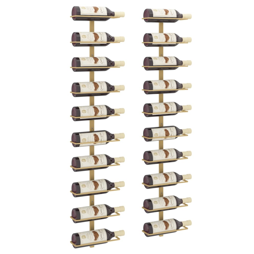 8720286827215_g_en_hd_1 vidaXL Wall-mounted Wine Rack for 10 Bottles 2 pcs Gold Metal - Image 3