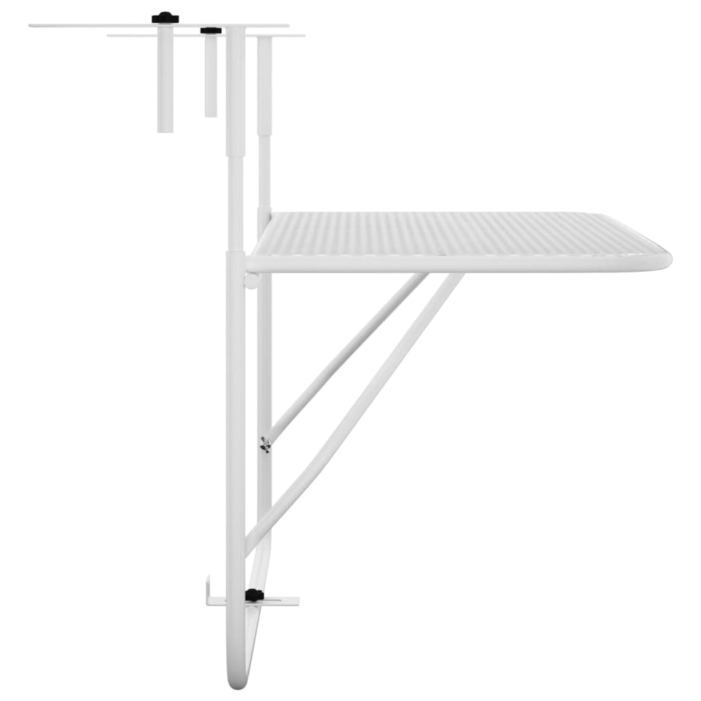 8720286827307_g_en_hd_2 vidaXL Balcony Table White 60x40 cm Steel - Image 4