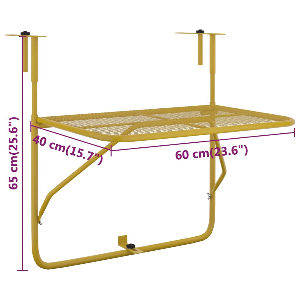 8720286827314_g_en_hd_5 vidaXL Balcony Table Gold 60x40 cm Steel - Image 7