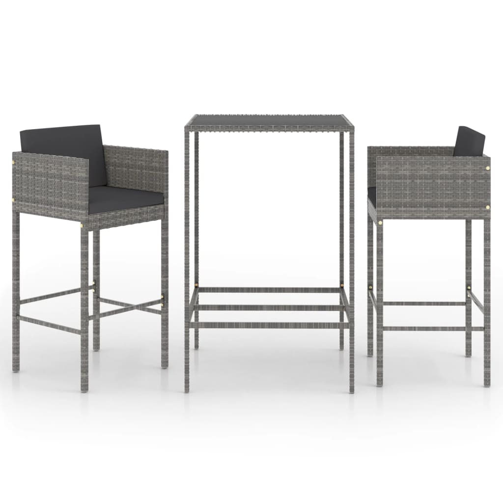 8720286827529_a_en_hd_1 vidaXL 3 Piece Garden Bar Set with Cushions Poly Rattan Grey - Image 2