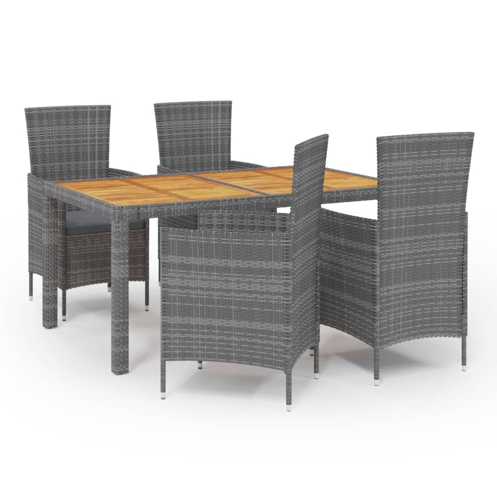 8720286828472_a_en_hd_1 vidaXL 5 Piece Outdoor Dining Set with Cushions Poly Rattan Grey - Image 2