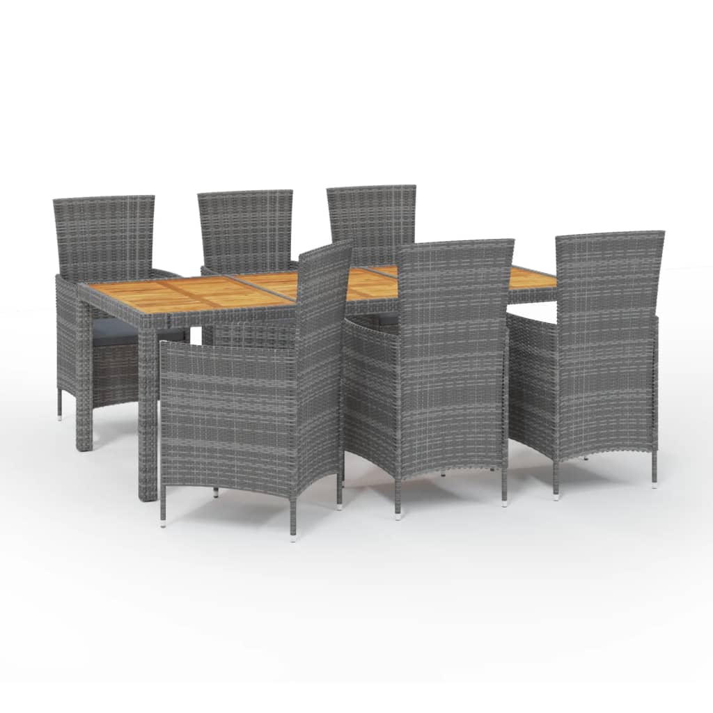 8720286828496_a_en_hd_1 vidaXL 7 Piece Outdoor Dining Set with Cushions Poly Rattan Grey - Image 2