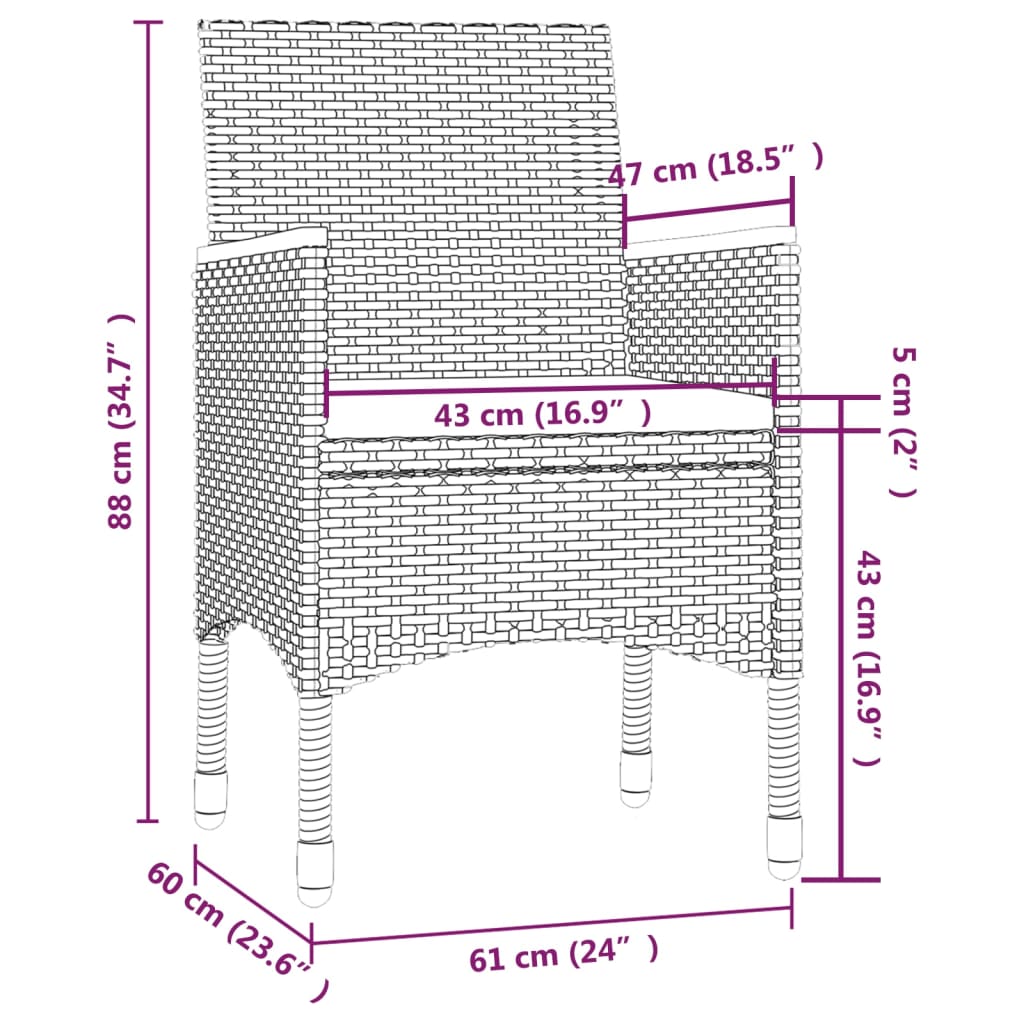 8720286828793_g_en_hd_3 vidaXL 7 Piece Outdoor Dining Set with Cushions Poly Rattan Grey - Image 5