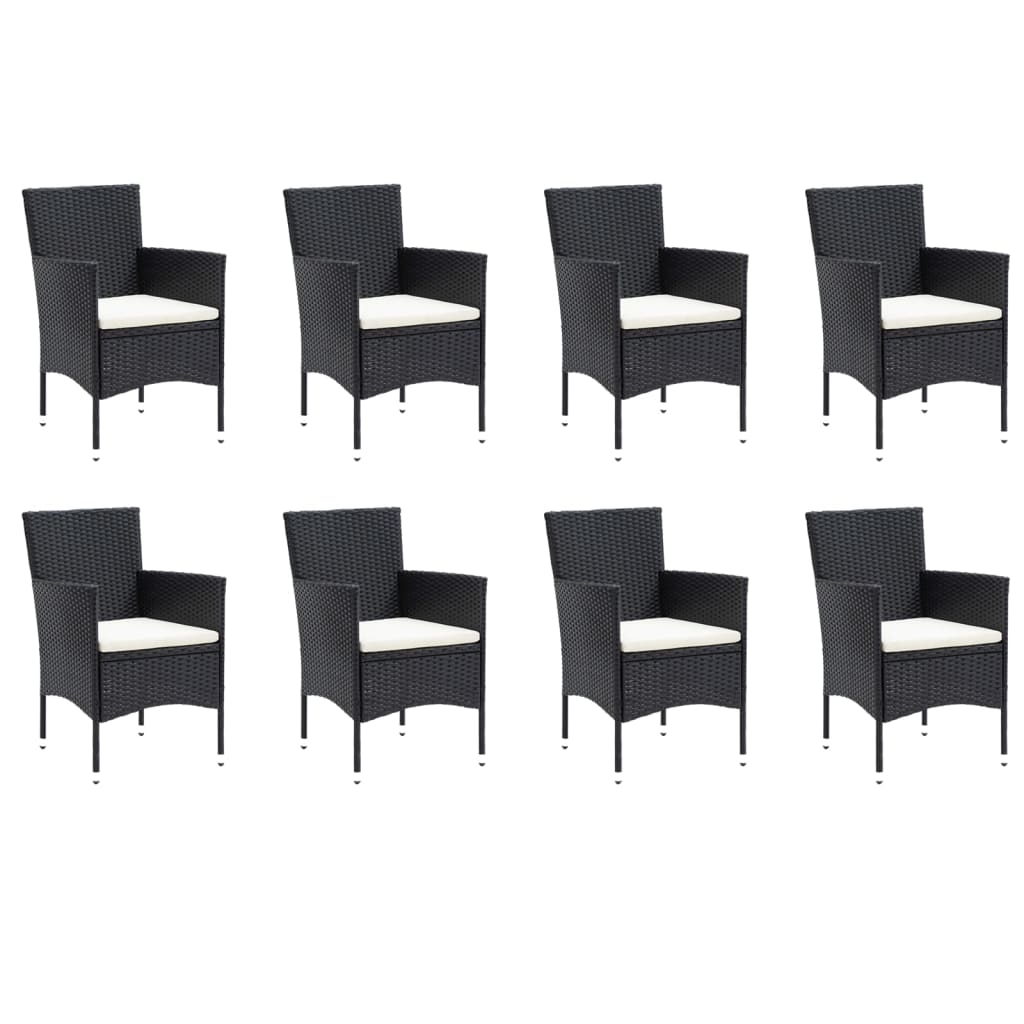 8720286829424_g_en_hd_1 vidaXL 9 Piece Garden Dining Set with Cushions Poly Rattan Black - Image 3
