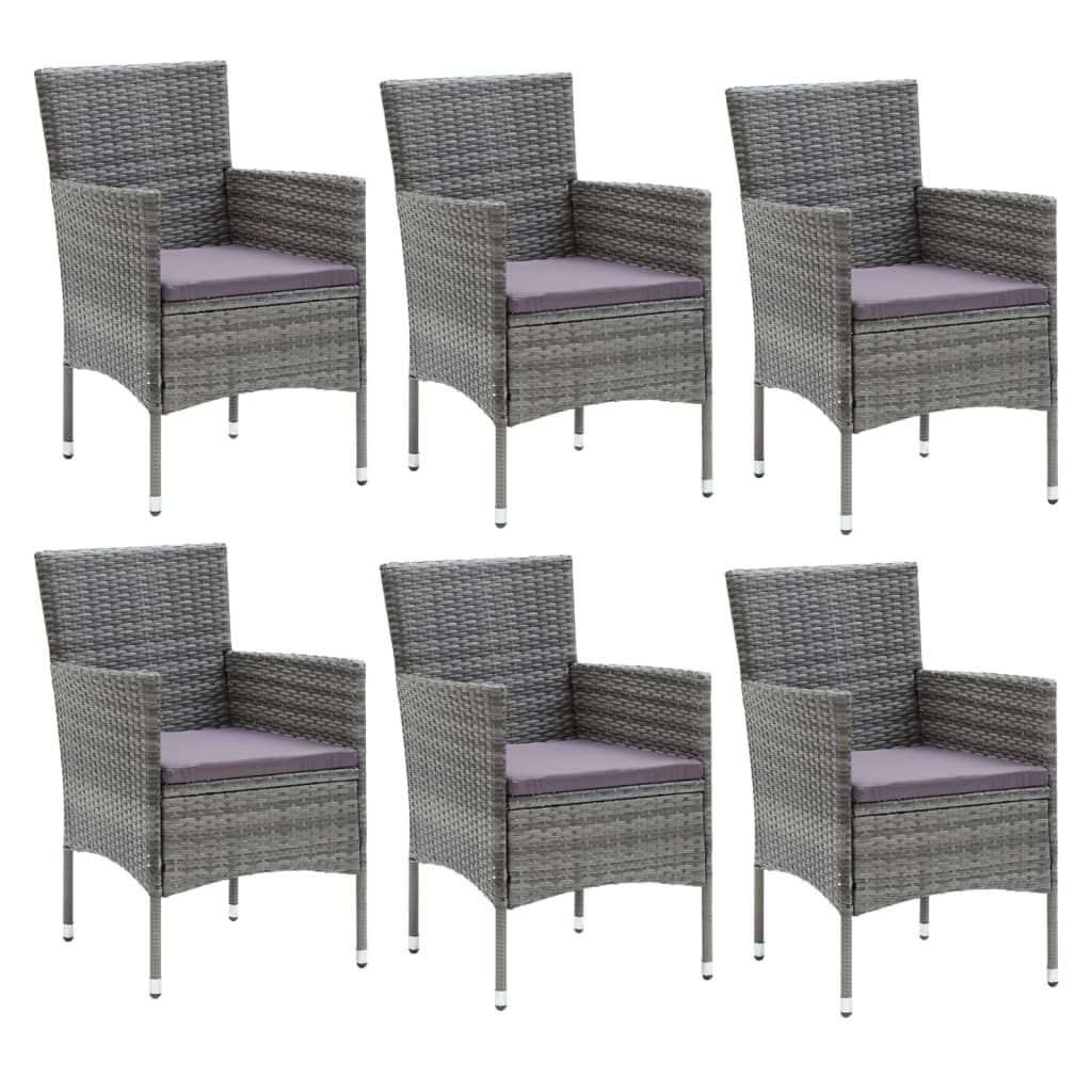 8720286829479_g_en_hd_1 vidaXL 7 Piece Garden Dining Set with Cushions Poly Rattan Grey - Image 3