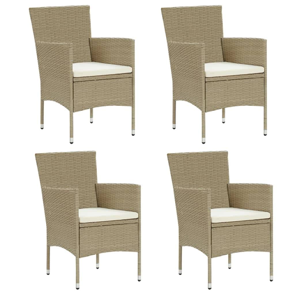 8720286829516_g_en_hd_1 vidaXL 5 Piece Garden Dining Set with Cushions Poly Rattan Beige - Image 3