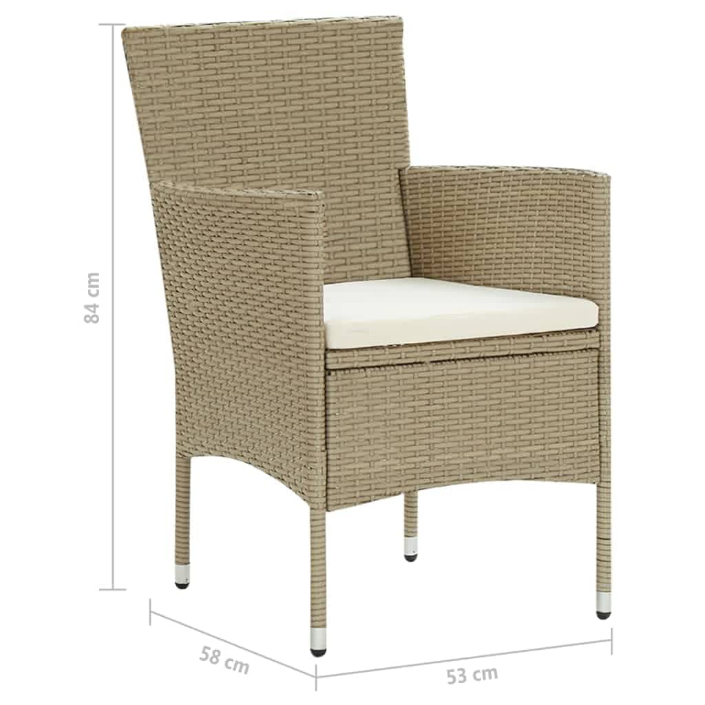 8720286829530_g_en_hd_11 vidaXL 7 Piece Garden Dining Set with Cushions Poly Rattan Beige - Image 13