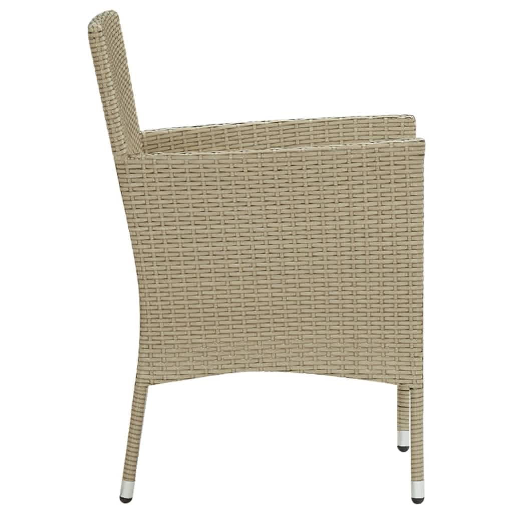 8720286829530_g_en_hd_5 vidaXL 7 Piece Garden Dining Set with Cushions Poly Rattan Beige - Image 7