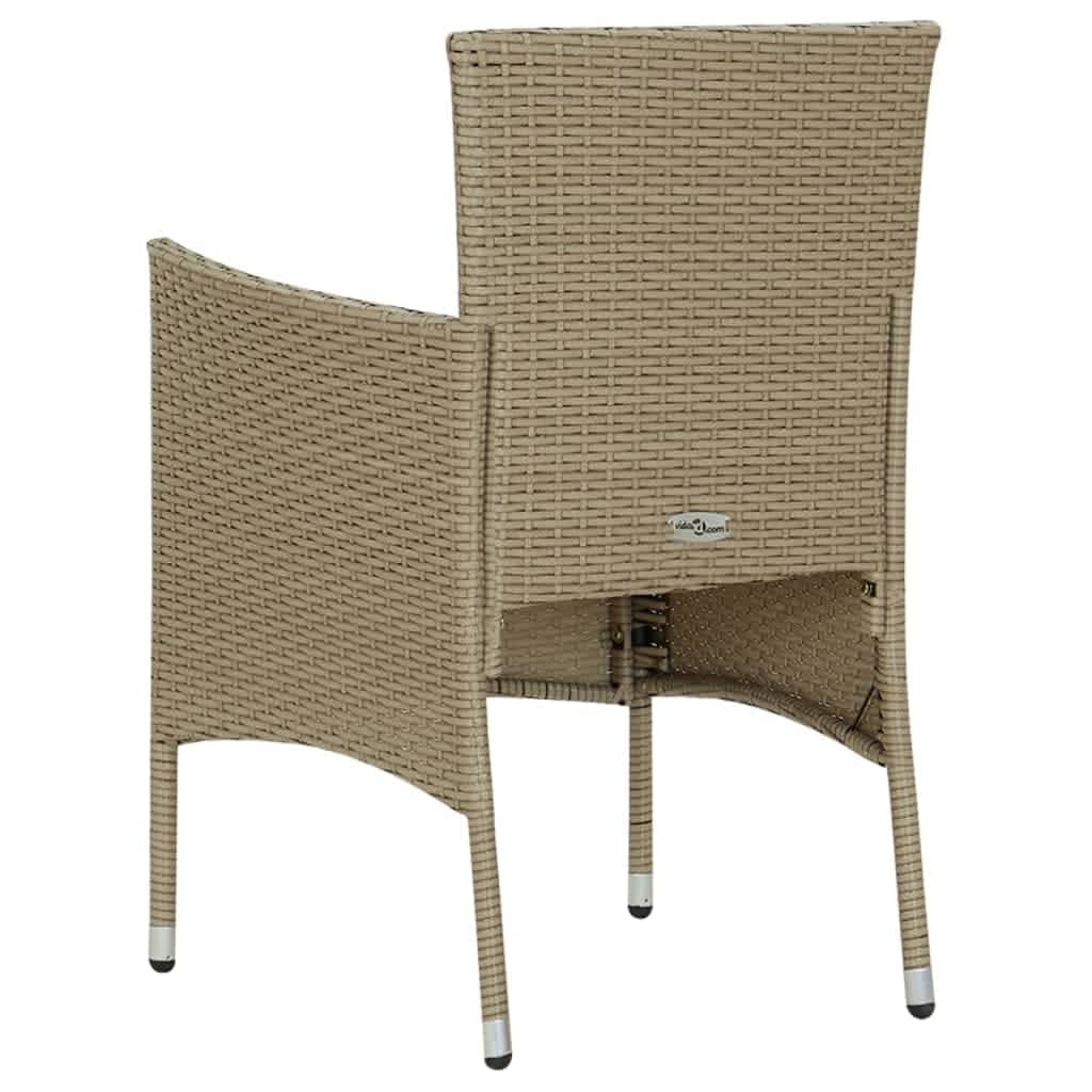 8720286829530_g_en_hd_6 vidaXL 7 Piece Garden Dining Set with Cushions Poly Rattan Beige - Image 8