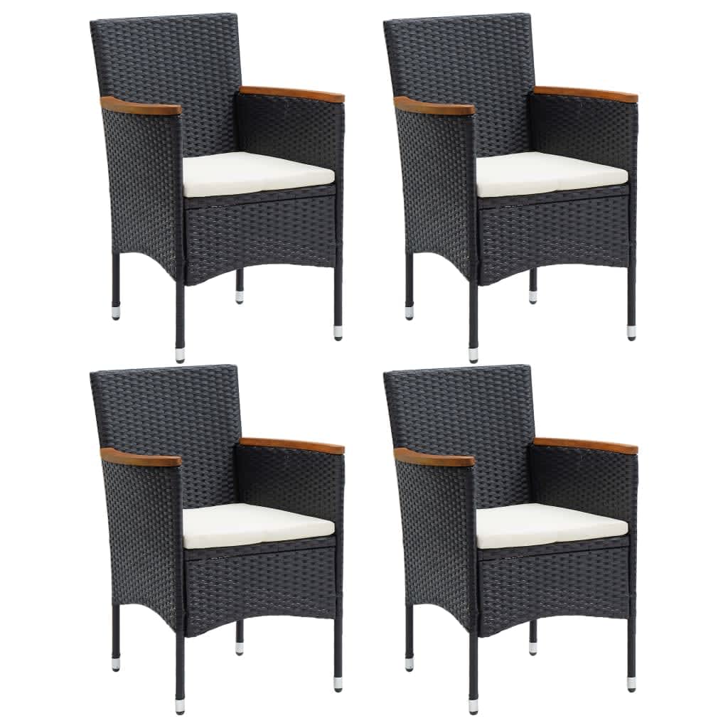 8720286829639_g_en_hd_1 vidaXL 5 Piece Garden Dining Set with Cushions Poly Rattan Black - Image 3