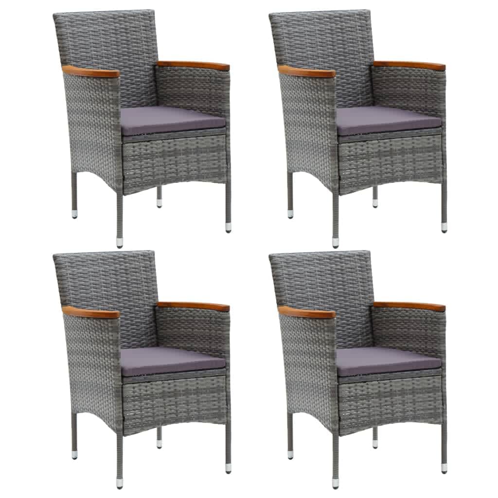 8720286829691_g_en_hd_1 vidaXL 5 Piece Garden Dining Set with Cushions Poly Rattan Grey - Image 3