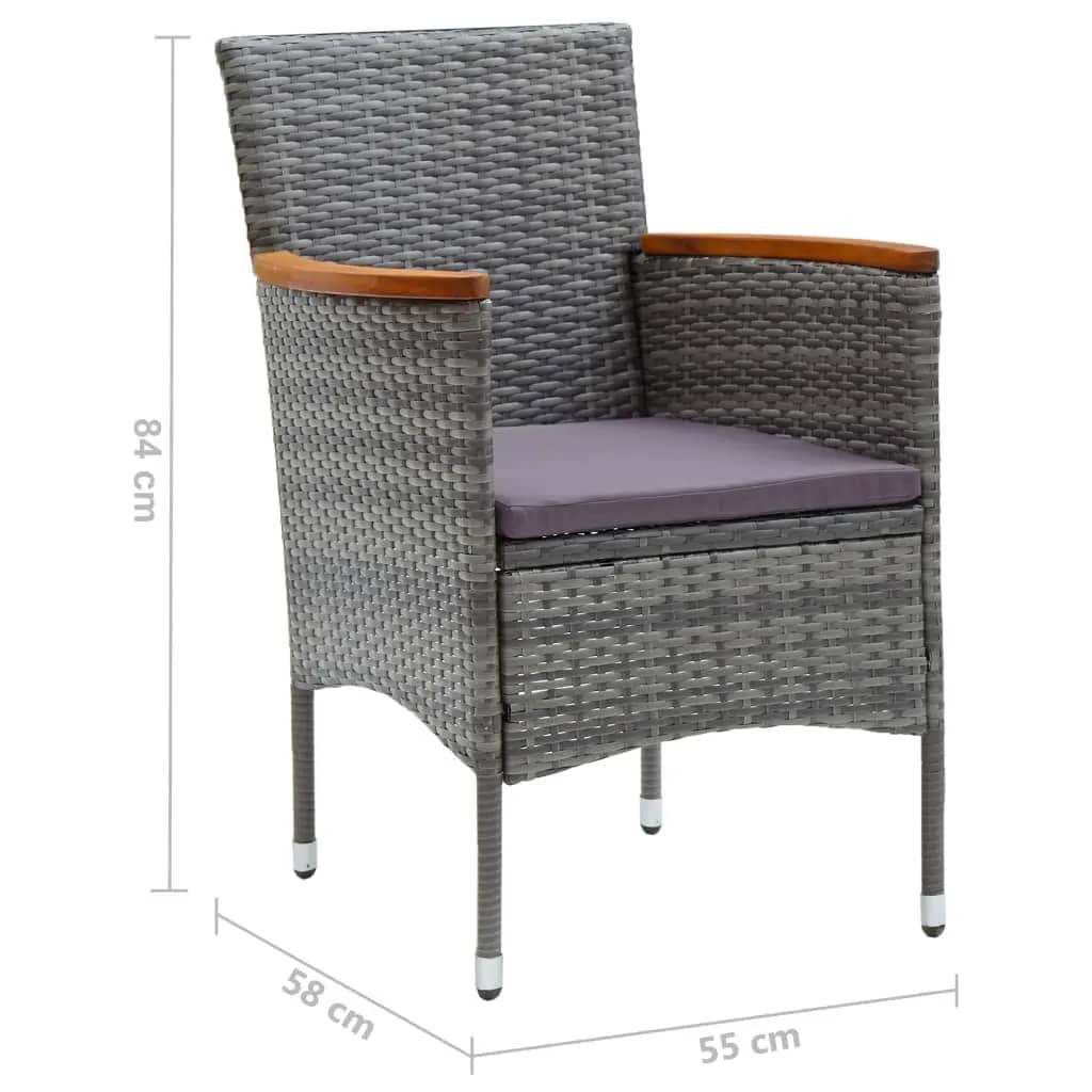 8720286829721_g_en_hd_9 vidaXL 9 Piece Garden Dining Set with Cushions Poly Rattan Grey - Image 11