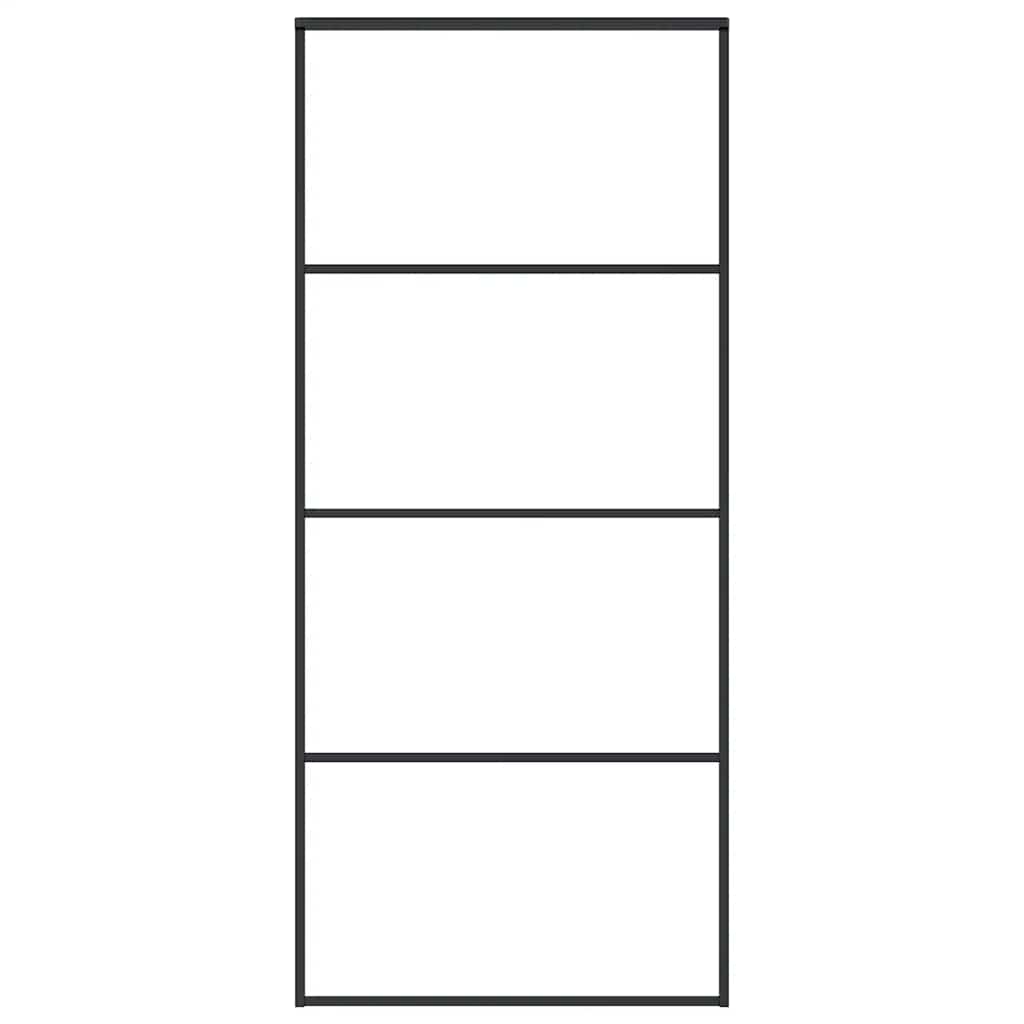 8720286831076_a_en_hd_1 vidaXL Sliding Door Frosted ESG Glass and Aluminium 90x205 cm Black - Image 2