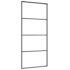 vidaXL Sliding Door Frosted ESG Glass and Aluminium 90x205 cm Black - Image 3