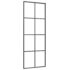 vidaXL Sliding Door Black 76x205 cm ESG Glass and Aluminium - Image 2