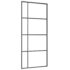 vidaXL Sliding Door ESG Glass and Aluminium 90x205 cm Black - Image 2