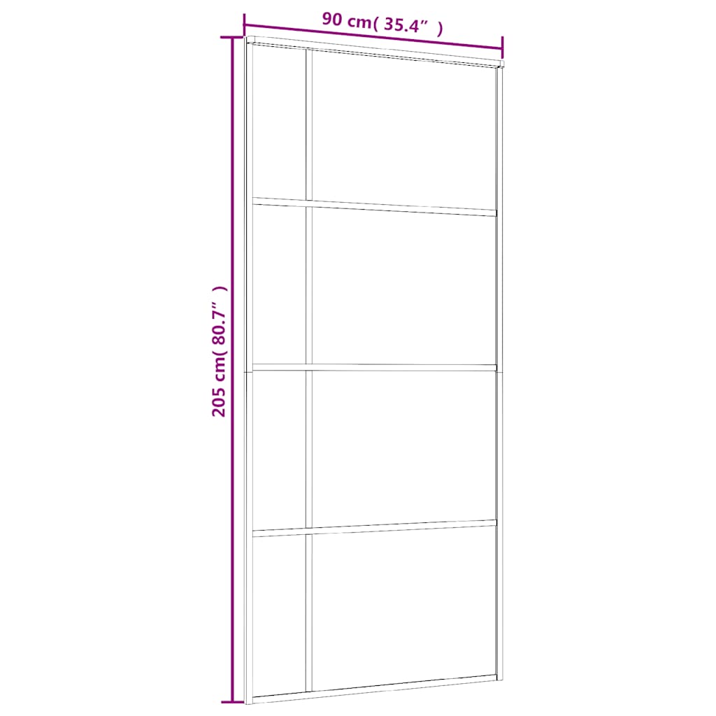 8720286831304_g_en_hd_5 vidaXL Sliding Door ESG Glass and Aluminium 90x205 cm Black - Image 7