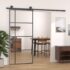 vidaXL Sliding Door ESG Glass and Aluminium 90x205 cm Black