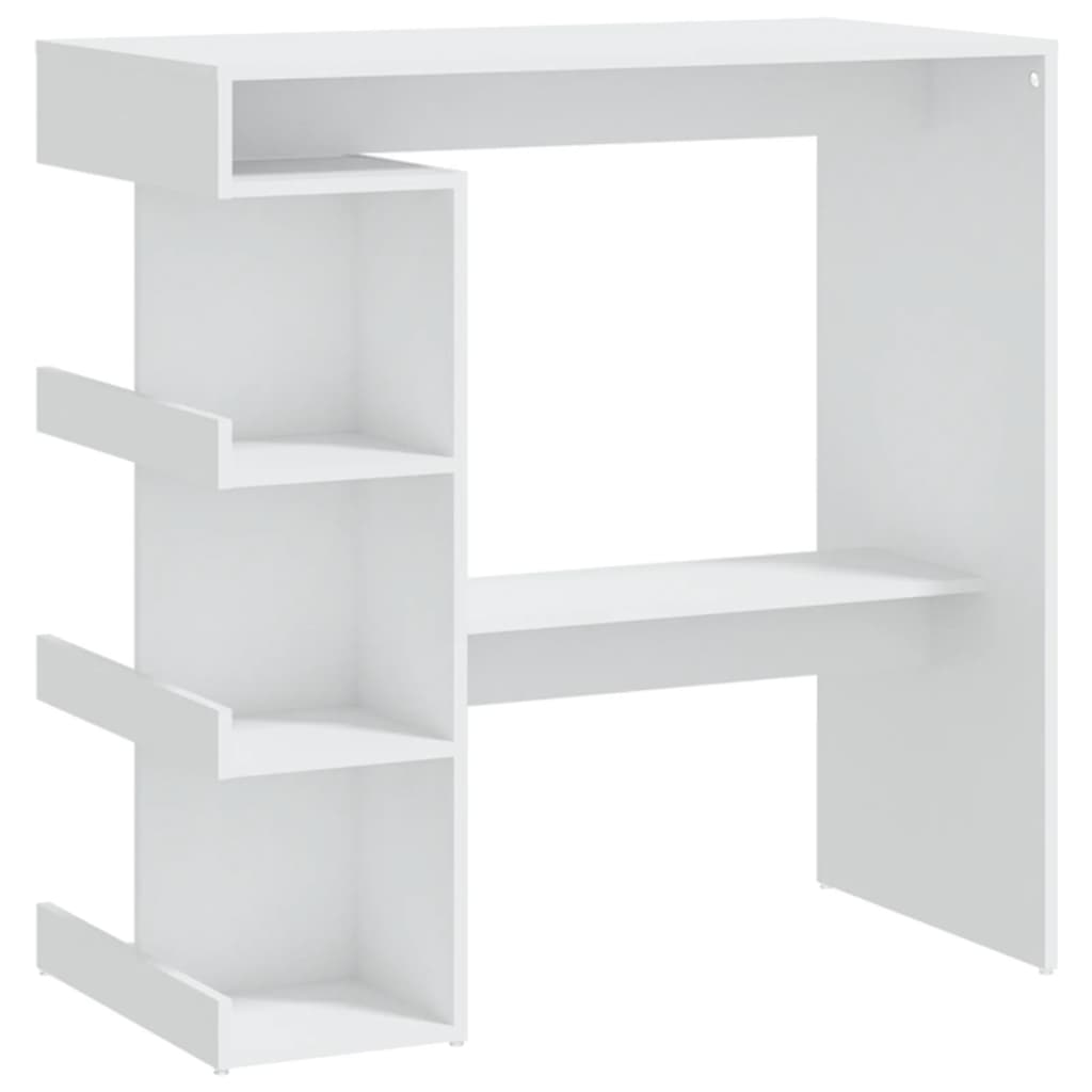 8720286834145_a_en_hd_1 vidaXL Bar Table with Storage Rack White 100x50x101.5 cm Engineered Wood - Image 2