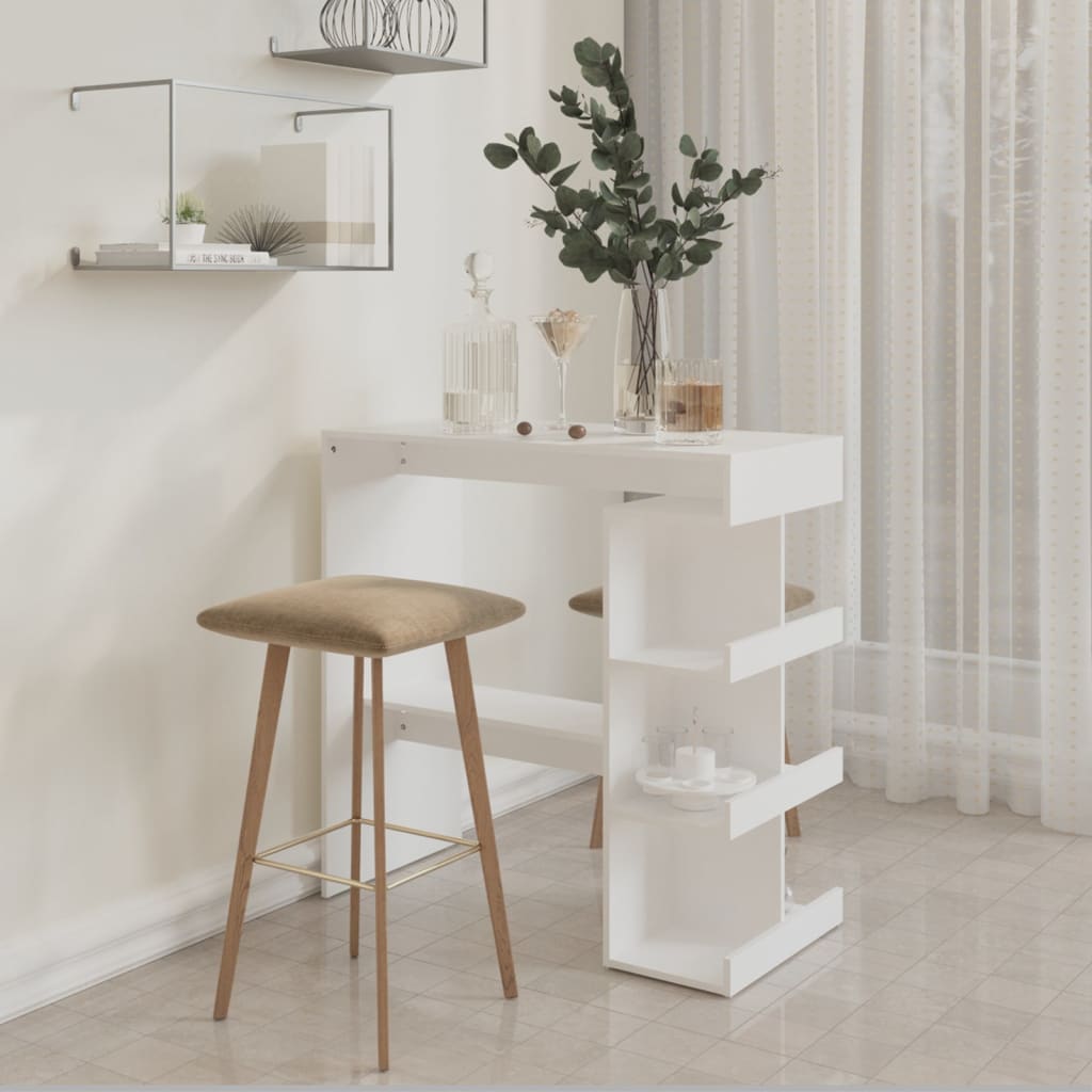 8720286834145_g_en_hd_1 vidaXL Bar Table with Storage Rack White 100x50x101.5 cm Engineered Wood - Image 3