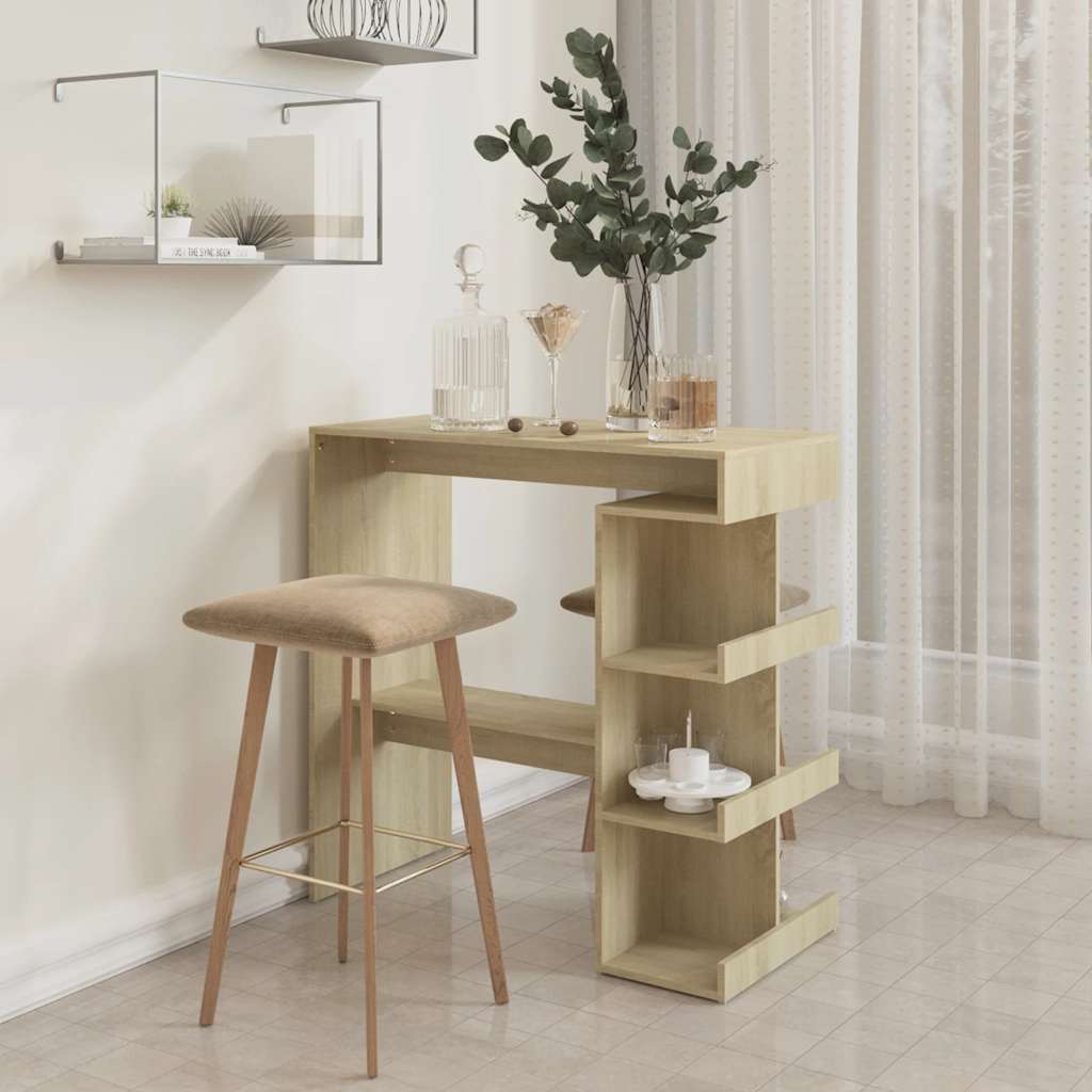 8720286834169_g_en_hd_1 vidaXL Bar Table with Storage Rack Sonoma Oak 100x50x101.5 cm Engineered Wood - Image 3