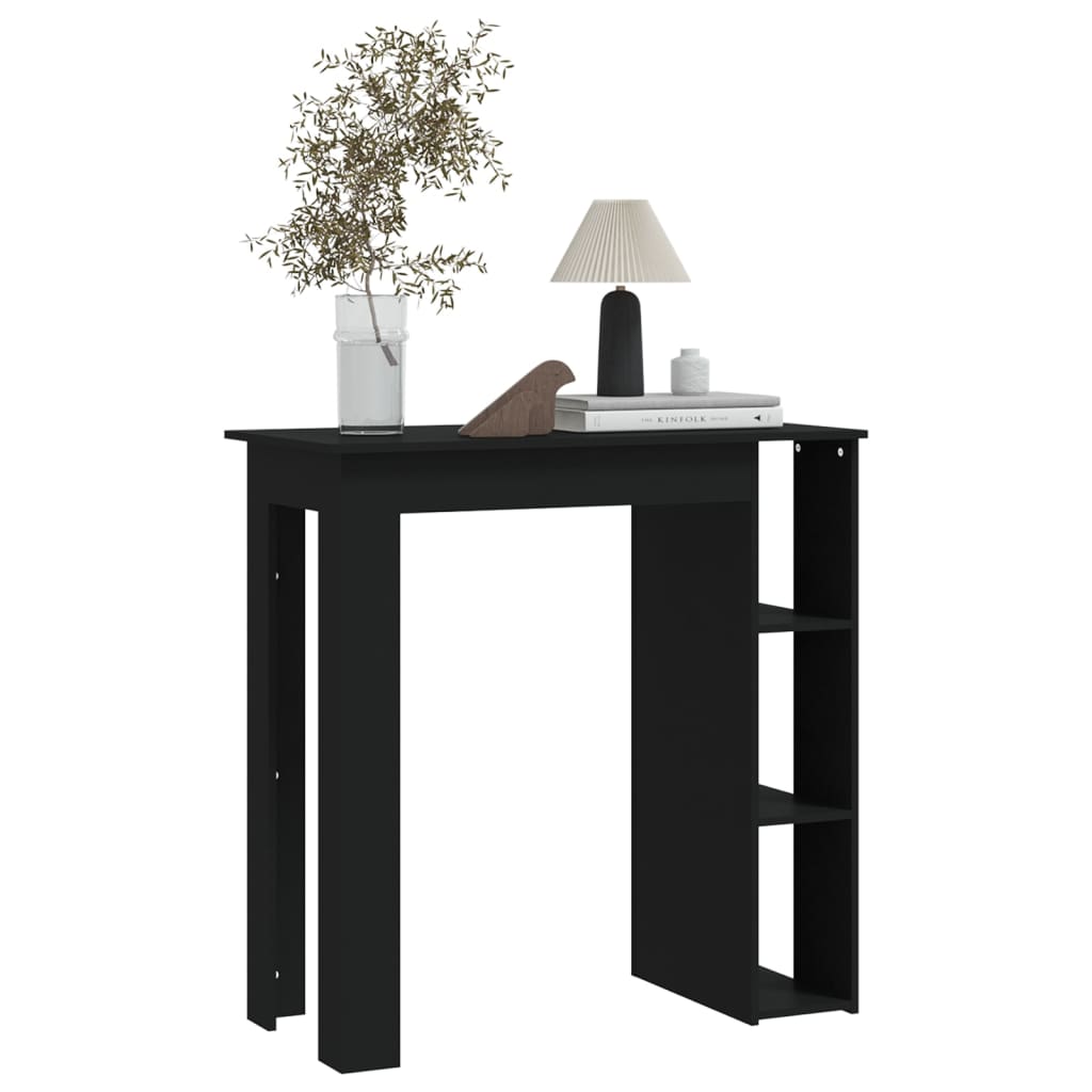8720286834206_g_en_hd_3 vidaXL Bar Table with Shelf Black 102x50x103.5 cm Engineered Wood - Image 5