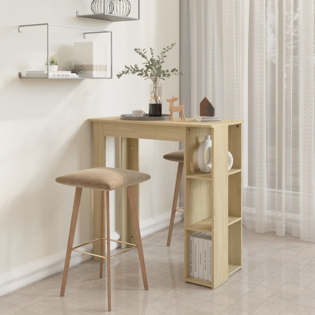 8720286834213_g_en_hd_4 vidaXL Bar Table with Shelf Sonoma Oak 102x50x103.5 cm Engineered Wood - Image 7