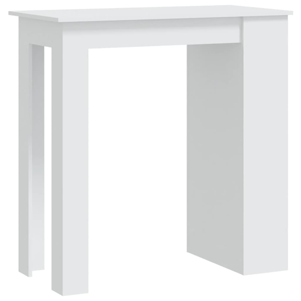 8720286834244_a_en_hd_1 vidaXL Bar Table with Storage Rack White 102x50x103.5 cm Engineered Wood - Image 2